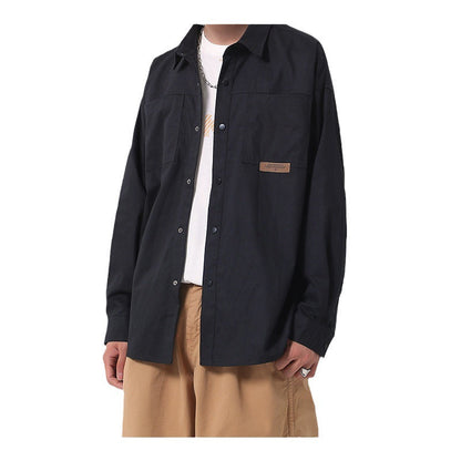 Herren Hemdjacke Lässig Taschenfreiraum Baumwolle Robust