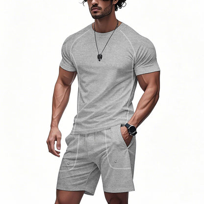 Herren Sportset Kurzarm atmungsaktiv mit Taschen