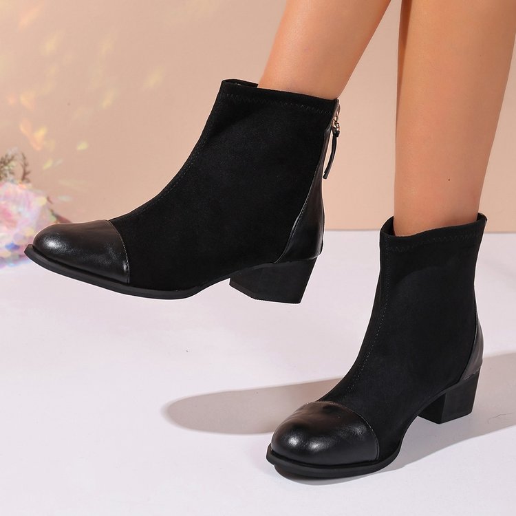 Damen Stiefeletten Weichleder Elegant Schuhe Modern