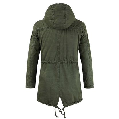 Herren lässige und funktionale Parkajacke mit Kapuze und praktischen Taschen BerlinGlamour.