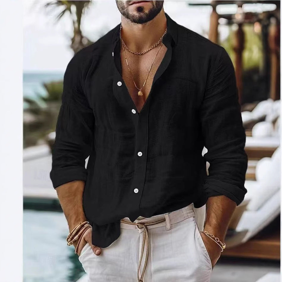 Herren Longsleeve Hemd Vielseitig Modern Berlin Stil