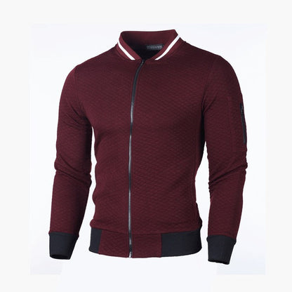 Herren Steppjacke Sportlich Reißverschluss Kontrast