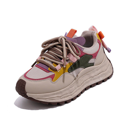 Damen Sneaker Sportlich Chunky Farbenfroh