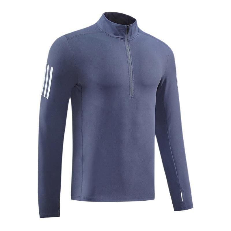 Herren Langarmshirt Thermo Funktionsshirt mit Reißverschluss