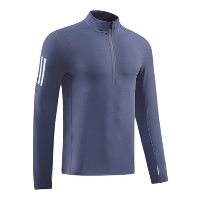 Herren Langarmshirt Thermo Funktionsshirt mit Reißverschluss