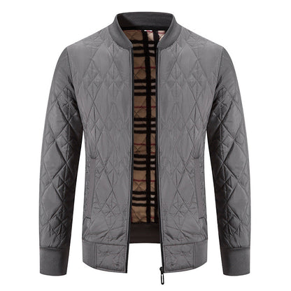 Herren Steppjacke Modern mit Reißverschluss Warm