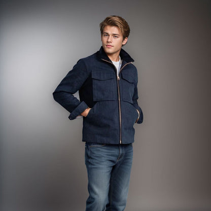Herren Jacke Übergangsjacke Modern mit Taschen