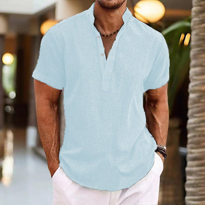 Herren Kurzarm-Shirt Freizeit Hemd Casual Berlin