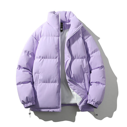 Herren Pufferjacke Isoliert Warm Hochkragen Modern