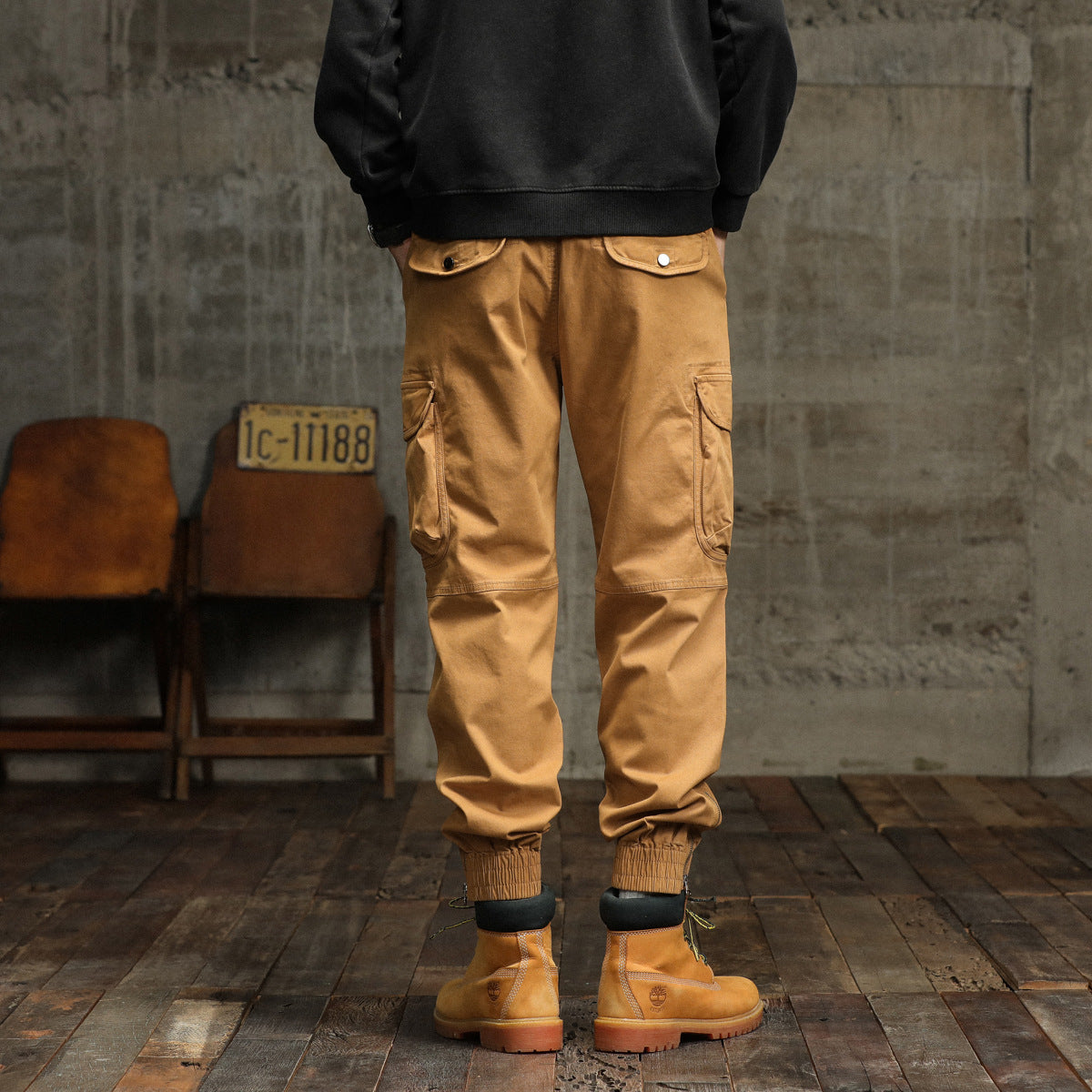 Herren Cargo-Hose Elastisch Multifunktional Taschen