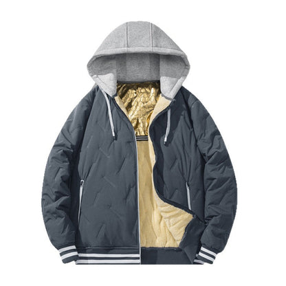 Herren Urbanjacke Warm Gefüttert Hochkragen Winter