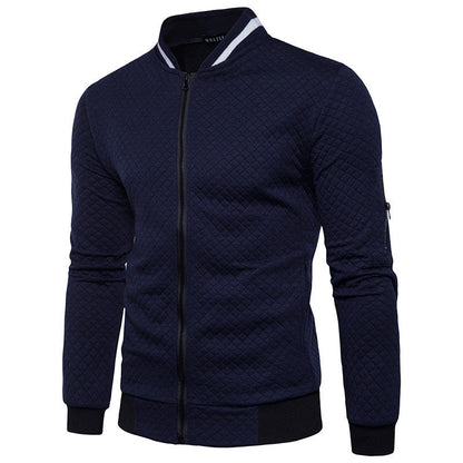 Herren Steppjacke Lässig Reißverschluss Seitenfächer Modern