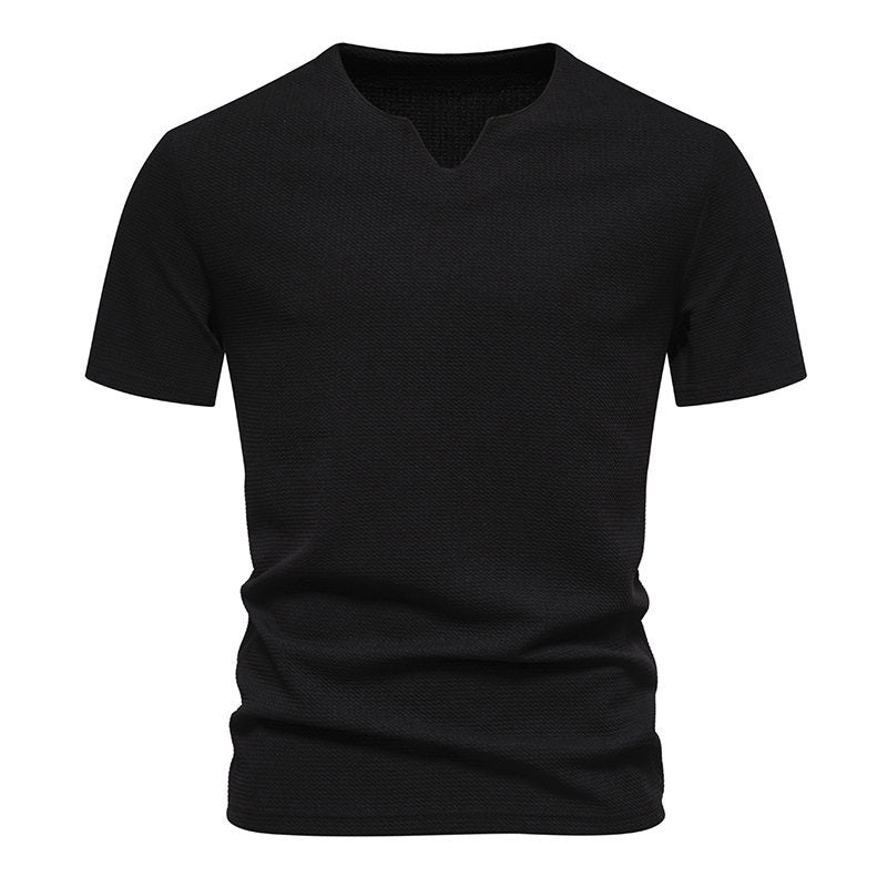 Herren T-Shirt Kurzarm Modern V-Ausschnitt Atmungsaktiv