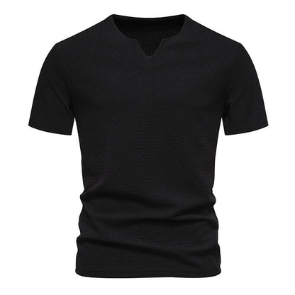 Herren T-Shirt Kurzarm Modern V-Ausschnitt Atmungsaktiv
