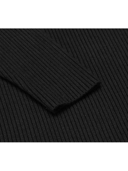 Herren Rollkragenpullover Feinrippstrick Elegante Mode