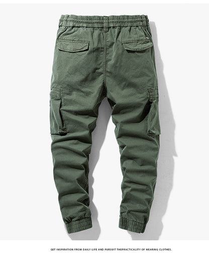 Herren Cargo-Hose Praktisch mit Seitentaschen Elastisch