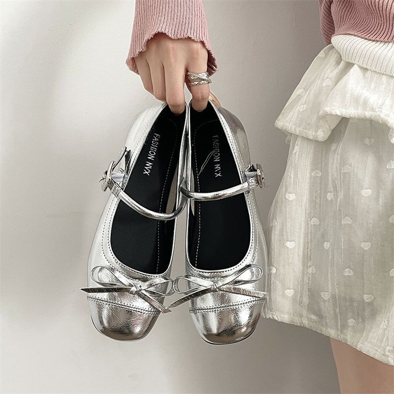 Damen Ballerinas Elegante Spitze Riemen Schuhe