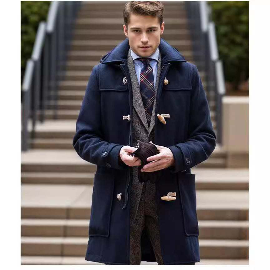 Herren Dufflecoat Langschal Modisch Warm