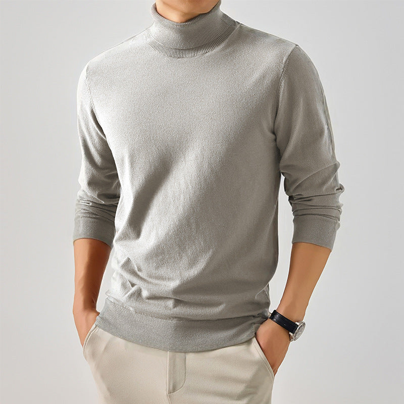 Herren Rollkragenpullover Feinwolle Elegantes Design
