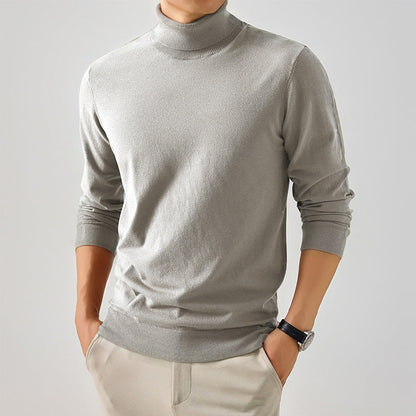 Herren Rollkragenpullover Feinwolle Elegantes Design