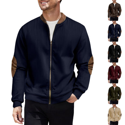 Herren Lederjacke Sportlich Modern mit Akzenten