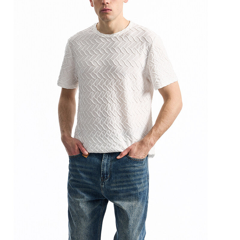 Herren T-Shirt Lässig Strukturiert Modern Berlin Style