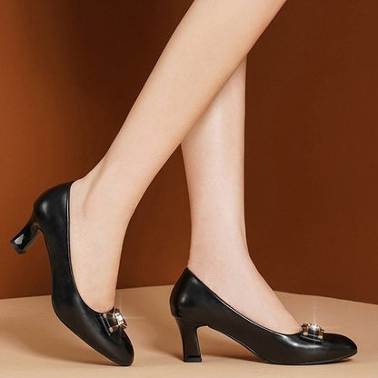 Damen Pumps Hochhackig Schleifen Detail Elegante Absatz
