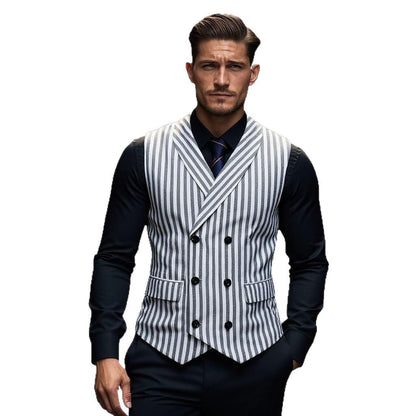 Herren Weste Strick gestreift Elegante Mode