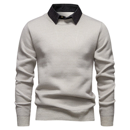 Herren Pullover Modern Feinstrick Kragen Design