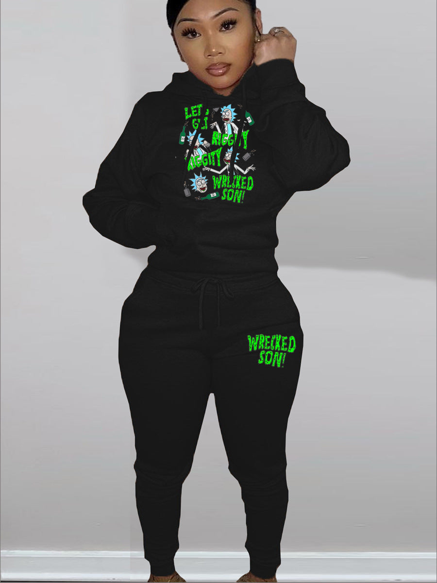 Männer Hoodie Set mit lustigem Druck Berlin Style - BerlinGlamour