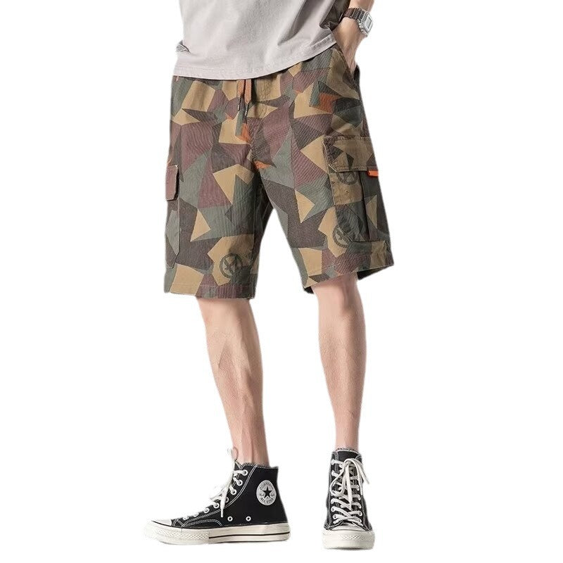 Herren Cargo Shorts Camouflage Modern Mit Taschen