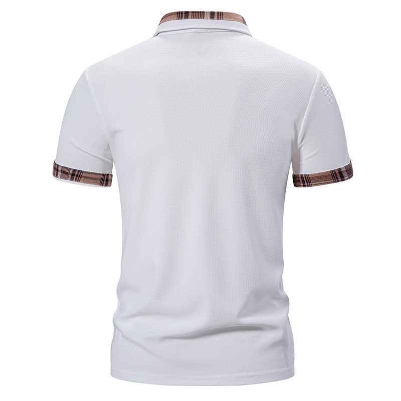 Herren Poloshirt Karomuster Modern Komfortschnitt