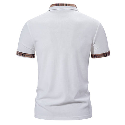 Herren Poloshirt Karomuster Modern Komfortschnitt