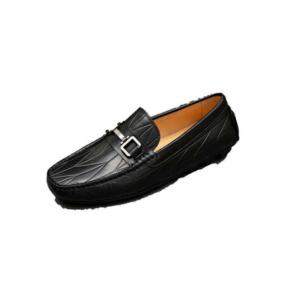 Damen Mokassin Elegantes Design Schnalle Schuhe
