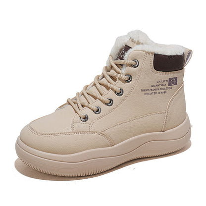 Damen Winterboots High-Top Kuschelig Warme Schneestiefel