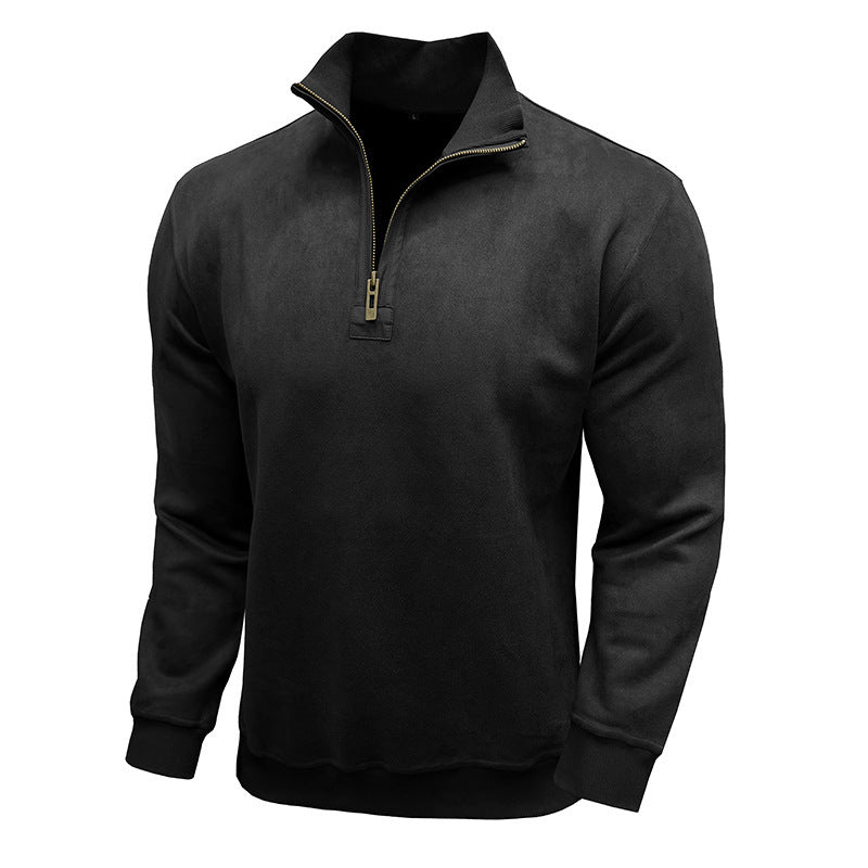 Herren Pullover Sportlich Halbzipper