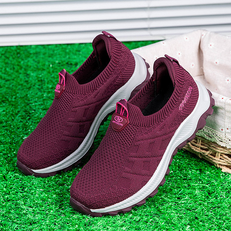 Damen Laufschuhe Komfortabel Atmungsaktiv Slip-On Sneaker
