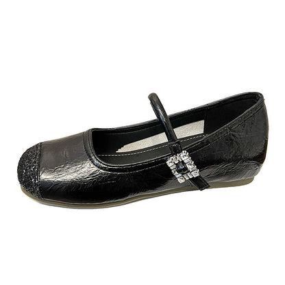 Damen Ballerinas Glitzerriemen Modern Schuhe