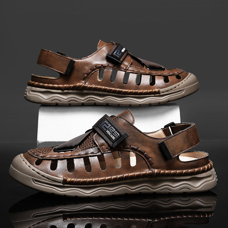Damen Sandalen Atmungsaktiv Bequem mit Klettverschluss