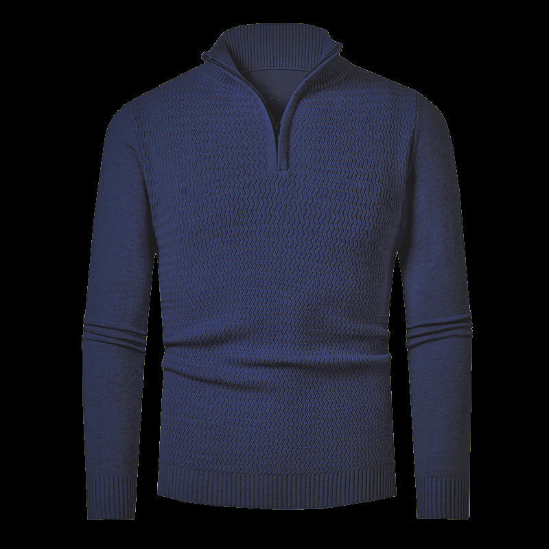 Herren Pullover Strick Modern Hochkragen Berlin Style
