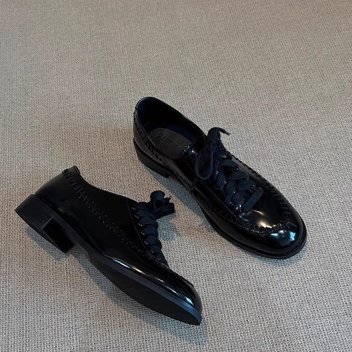Damen Schnürschuhe Lederschuhe Modisch Elegante Stile