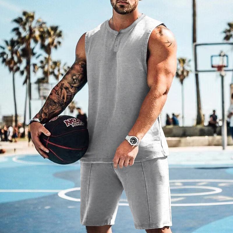 Herren Sport Tanktop und Shorts Set Freizeit - BerlinGlamour