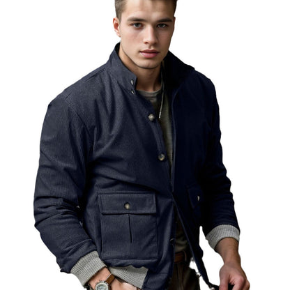 Herren Cordjacke Modern Schnitt Casual