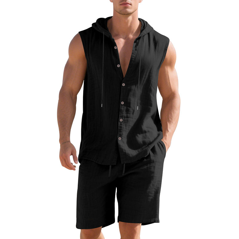 Herren Sportswear Set KURZARM Hoodie und Shorts