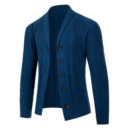 Herren Strickjacke Strukturierter Look Zopfmuster Modern