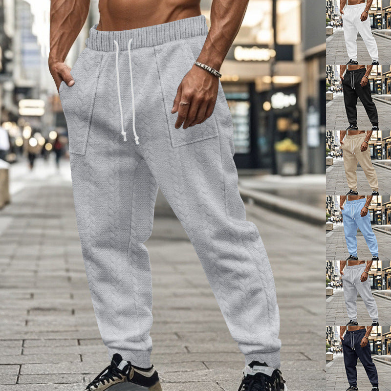 Herren Sweatpants Bequem Strukturiert Mit Taschen Modern - BerlinGlamour