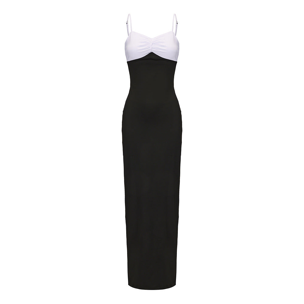 Sexy, figurbetontes, langes Bodycon-Kleid mit sinnlicher Taillenbetonung