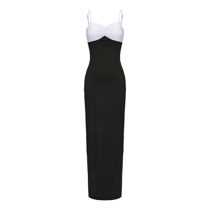 Sexy, figurbetontes, langes Bodycon-Kleid mit sinnlicher Taillenbetonung