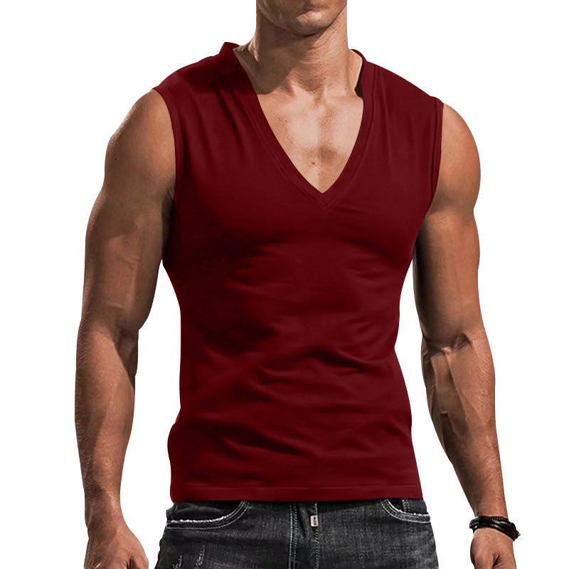 Herren T-Shirt V-Ausschnitt Ärmellos atmungsaktiv Berlin