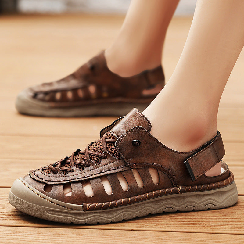 Damen Sandalen Sportlich Perforiert Verstellbar